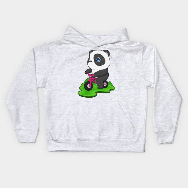 Panda Bicycle Kids Hoodie by Markus Schnabel